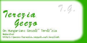 terezia geczo business card